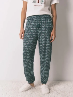 women'secret komplet piżamowy damska kolor zielony 3702294