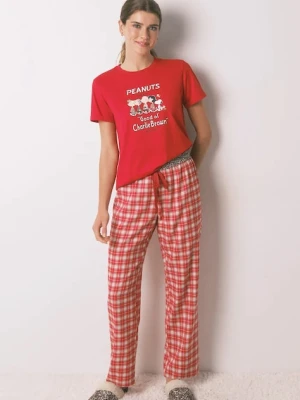 women'secret komplet piżamowy SNOOPY damska kolor czerwony 3132220