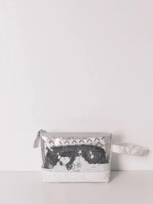 women'secret kosmetyczka SNOOPY 3-pack kolor szary 4842018