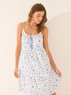 women'secret koszula nocna bawełniana damska kolor biały bawełniana 4449090