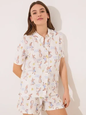 women'secret piżama bawełniana damska kolor beżowy bawełniana 3139861