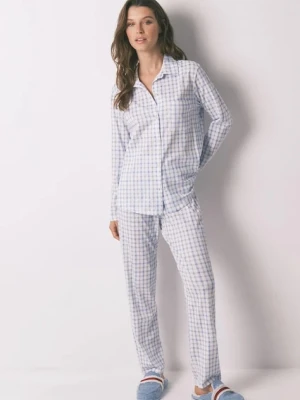 women'secret piżama bawełniana damska kolor niebieski bawełniana 3132158