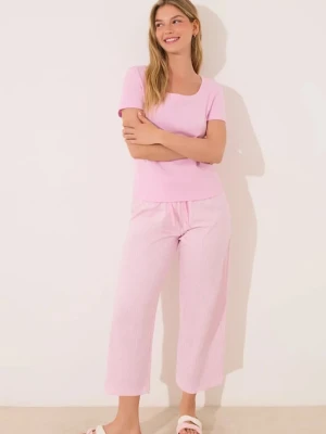 women'secret piżama bawełniana damska kolor różowy bawełniana 3599221