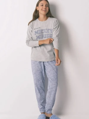 women'secret piżama bawełniana damska kolor szary bawełniana 3132123