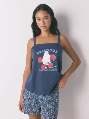 women'secret piżama bawełniana kolor granatowy bawełniana 3132111
