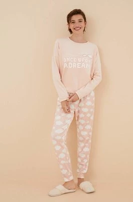 women'secret piżama COZY CLOUDS damska kolor różowy 3136021