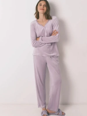 women'secret piżama damska kolor fioletowy 3592436