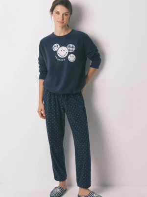 women'secret piżama damska kolor granatowy 3132142