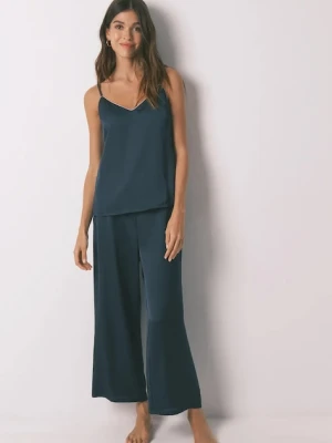 women'secret piżama damska kolor granatowy satynowa 2542472
