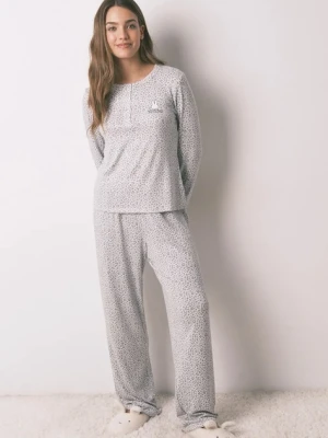 women'secret piżama damska kolor szary 3132167