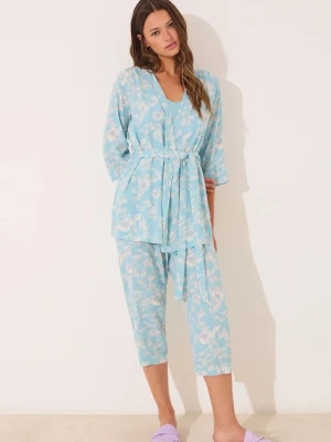 women'secret piżama damska kolor turkusowy 3592395