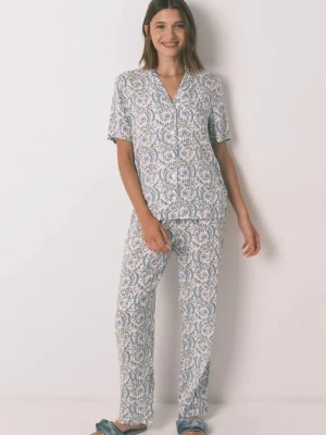women'secret piżama damska kolor turkusowy 4852099
