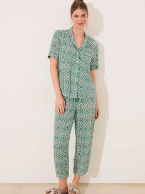 women'secret piżama damska kolor zielony 4859417