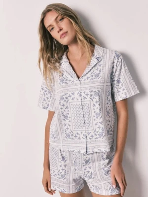 women'secret piżama dwuczęściowa damska jeansowa