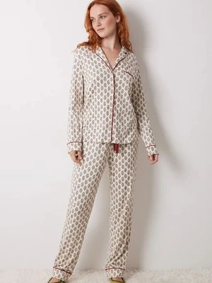 women'secret piżama LOVE ACTUALLY GENERIC PJ damska kolor beżowy 4758231