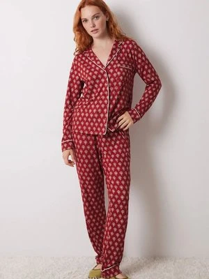 women'secret piżama LOVE ACTUALLY GENERIC PJ damska kolor czerwony 4758230