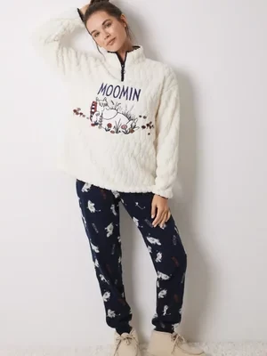 women'secret piżama MOOMIN damska kolor beżowy 3138631