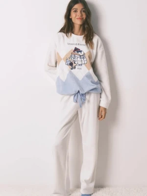 women'secret piżama SNOOPY damska kolor beżowy 3132229