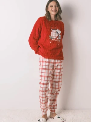 women'secret piżama SNOOPY damska kolor czerwony 3132235