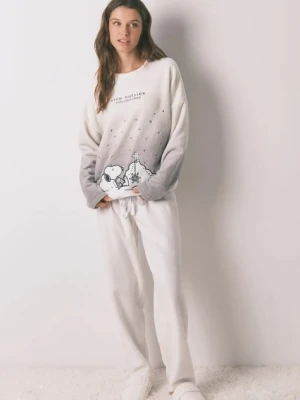 women'secret piżama SNOOPY damska kolor szary 3132170