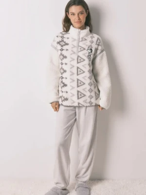 women'secret piżama SNOOPY damska kolor szary 3132171