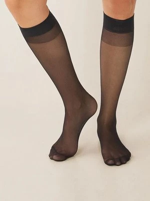 women'secret podkolanówki MINI BASIC STOCKINGS 2-pack kolor czarny 8090921