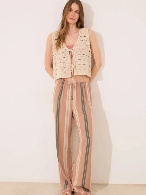 women'secret spodnie piżamowe damska kolor brązowy 3709680