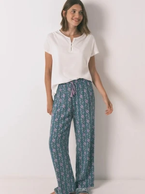 women'secret spodnie piżamowe damska kolor zielony 3702257