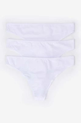 women'secret stringi 3-pack kolor biały