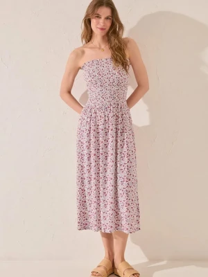 women'secret sukienka kolor fioletowy midi rozkloszowana 4479832