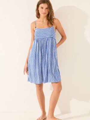 women'secret sukienka kolor niebieski mini prosta 4479836