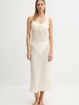 women'secret sukienka plażowa bawełniana kolor beżowy 5549937
