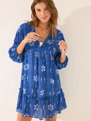 women'secret sukienka plażowa kolor niebieski 5549959