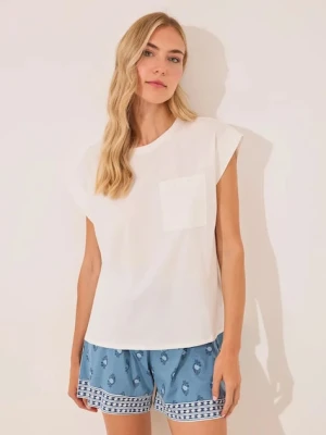 women'secret t-shirt bawełniany damska kolor biały bawełniana 3592405