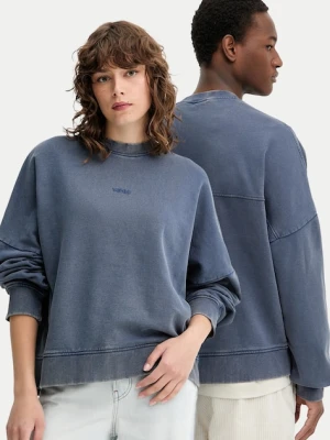 Won Hundred bluza bawełniana kolor niebieski gładka 3726-12087