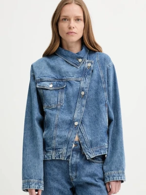 Won Hundred kurtka jeansowa kolor niebieski przejściowa oversize 3498-15166