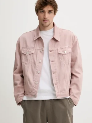 Won Hundred kurtka jeansowa kolor pomarańczowy przejściowa oversize 3567-13055