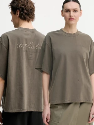 Won Hundred t-shirt bawełniany kolor brązowy gładki 3612-12071