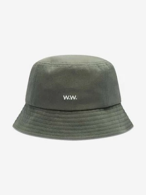 Wood Wood kapelusz bawełniany Ossian Bucket Hat 12240817-7083 BLACK kolor zielony bawełniany 12240817.7083-DUSTYGREEN