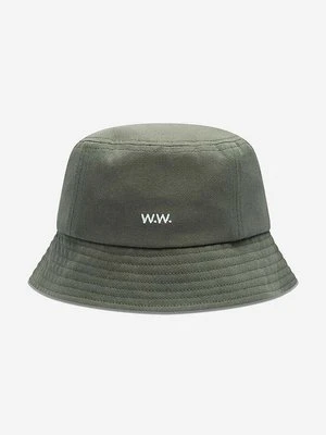 Wood Wood kapelusz bawełniany Ossian Bucket Hat 12240817-7083 BLACK kolor zielony bawełniany 12240817.7083-DUSTYGREEN