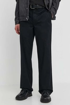 Wood Wood spodnie Silas Classic męskie kolor czarny proste 10001601.5252