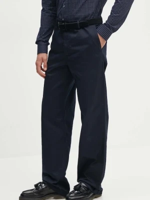 Wood Wood spodnie Silas Classic męskie kolor granatowy proste 10001601.5252