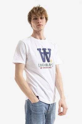 Wood Wood t-shirt bawełniany Ace Typo T-shirt kolor biały z nadrukiem 10285700.2222-WHITE