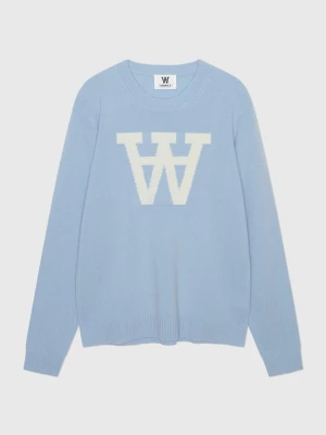 WOOD WOOD Wełniany sweter "Tay" w kolorze błękitnym rozmiar: S