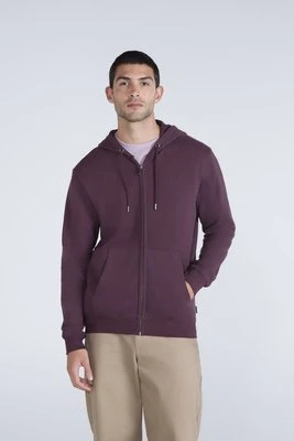 Woody męska zapinana na zamek bluza z kapturem - Burgundy Animal