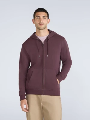 Woody męska zapinana na zamek bluza z kapturem - Burgundy Animal
