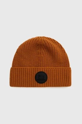Woolrich czapka wełniana kolor pomarańczowy wełniana CFWOAC0169MRUF0663-100