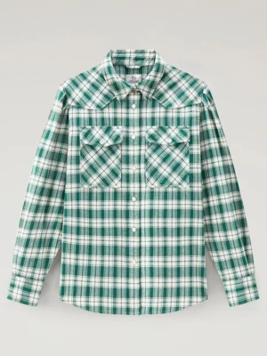 Woolrich Koszula w kolorze zielono-białym rozmiar: L