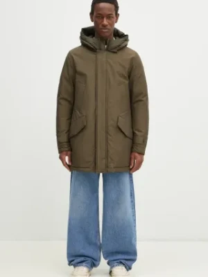 Woolrich kurtka Polar High Collar Parka kolor zielony zimowa CFWOOU0487MRUT0001