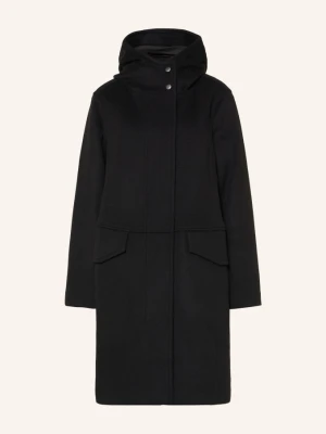 Woolrich Parka Melton schwarz CZARNY